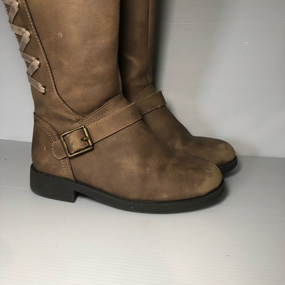 Girl’s tall boots lace ribbon back size 13 Kohl’s - Picture 4 of 7